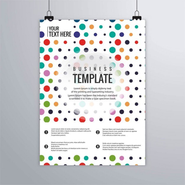 Free Vector booklet with dots