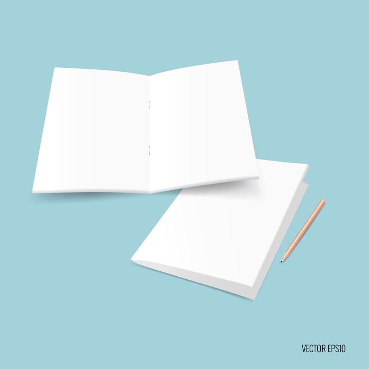 Free Vector books on blue background