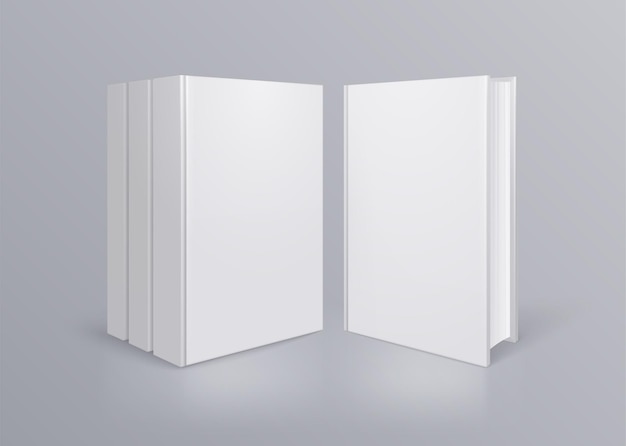 how to make a free 3d cover image of your book Free vector books composition with realistic book with no title from front point of view