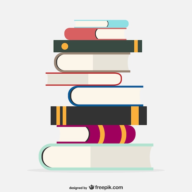 Free vector books pile