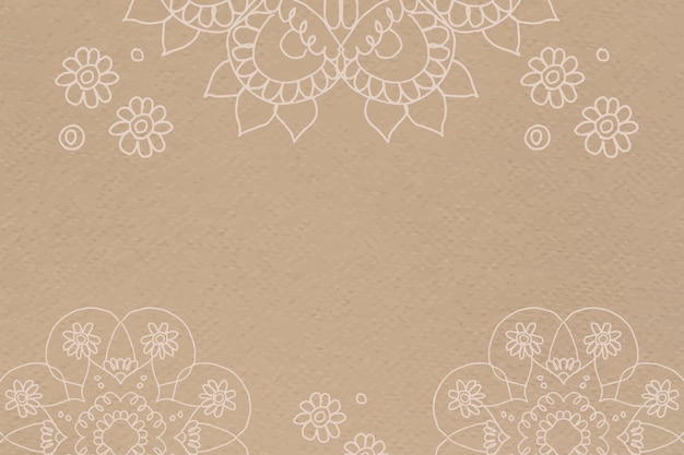 Free vector border frame diwali indian mandala design