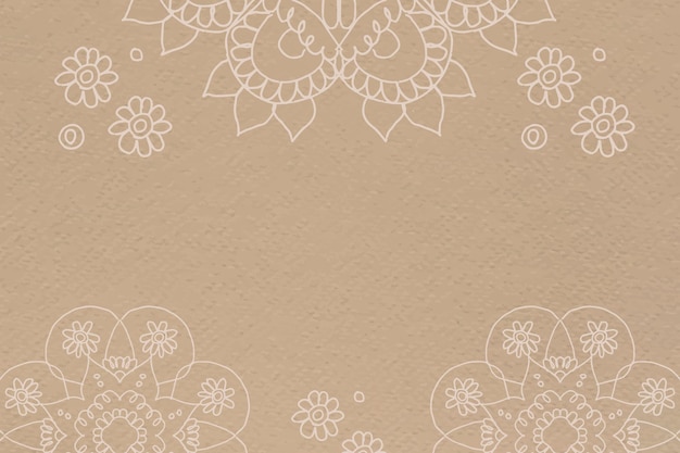 Vettore gratuito confine cornice diwali indian mandala design