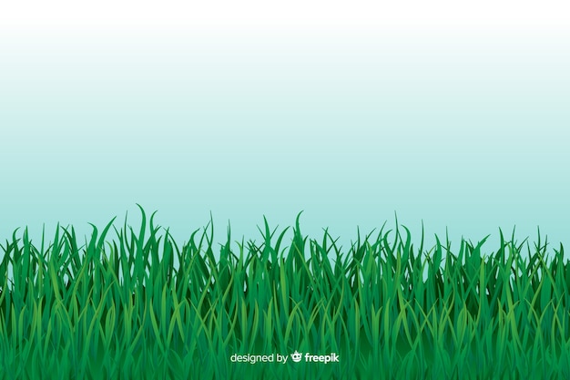 Free vector border of grass realistic style