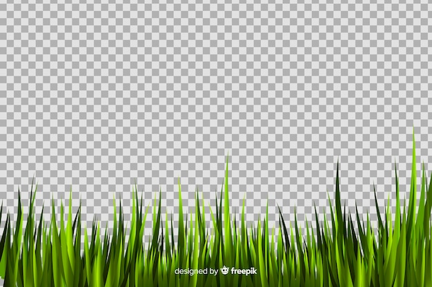 Free vector border of grass realistic style