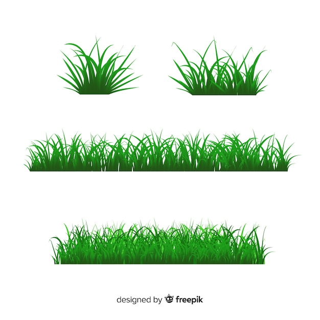 Free vector border of grass realistic style