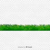 Free vector border of grass realistic style