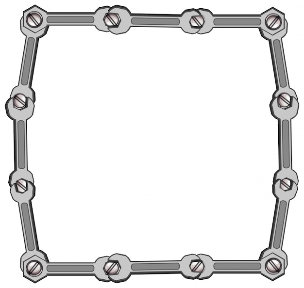 Border template with wrenches