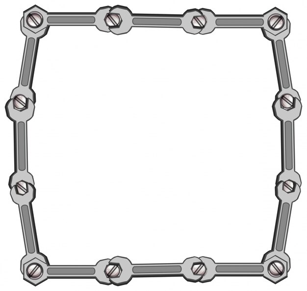 Border template with wrenches