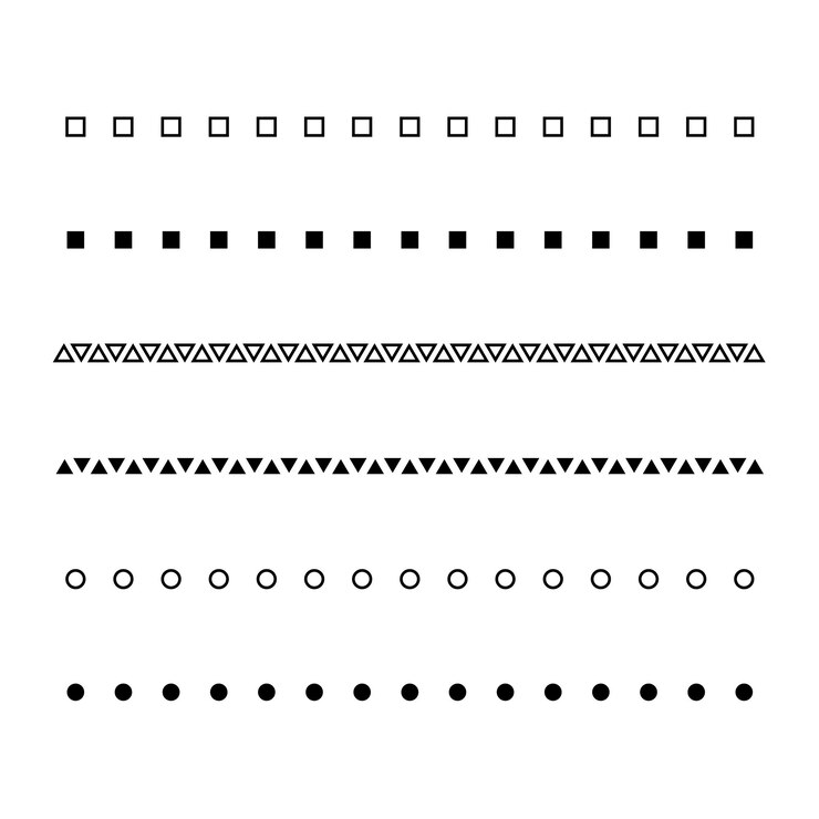 Free Vector borders squares triangles and circles