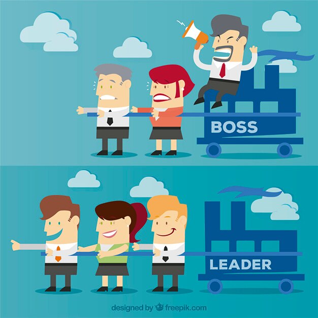 Free Vector boss and leader concept