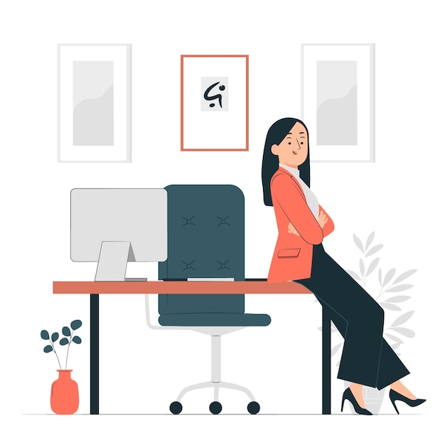 Free vector boss woman concept illustration