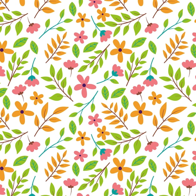 꽃과 잎 식물원 패턴