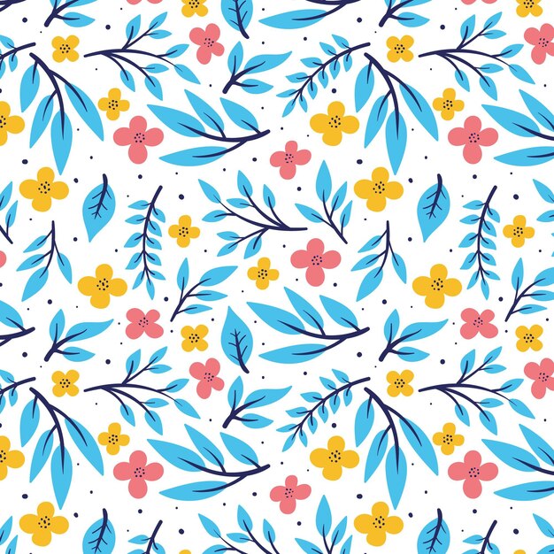 Botanic pattern with flowers