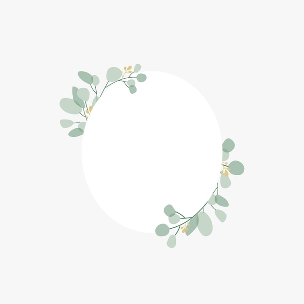 Free vector botanic wedding badge