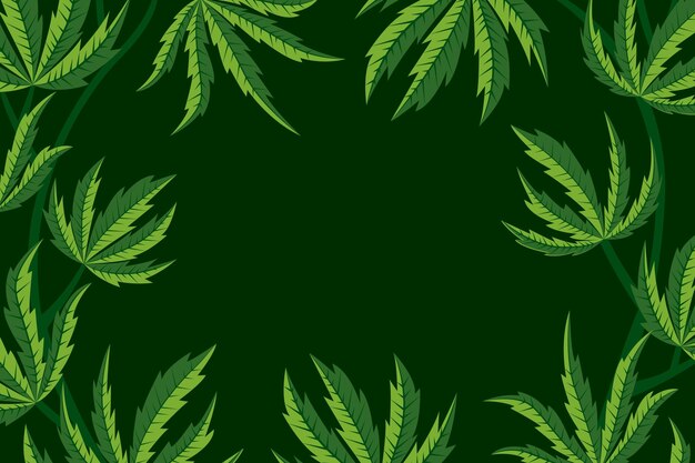 植物の大麻の葉の背景