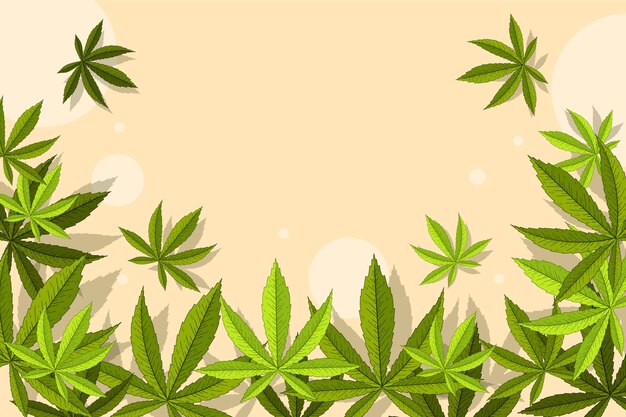 Botanical cannabis leaf background