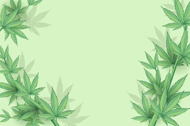 Botanical cannabis leaf background