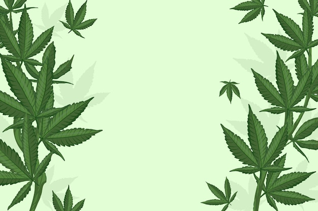 植物の大麻の葉の背景