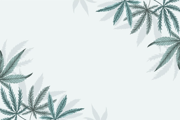 Free vector botanical cannabis leaf background