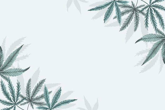 Botanical cannabis leaf background