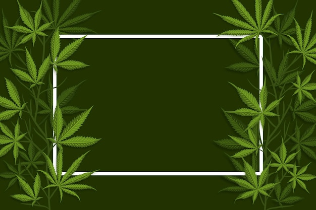 Free vector botanical cannabis leaf background