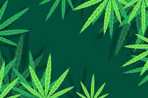 Free vector botanical cannabis leaves background