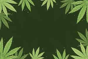 Free vector botanical cannabis leaves background