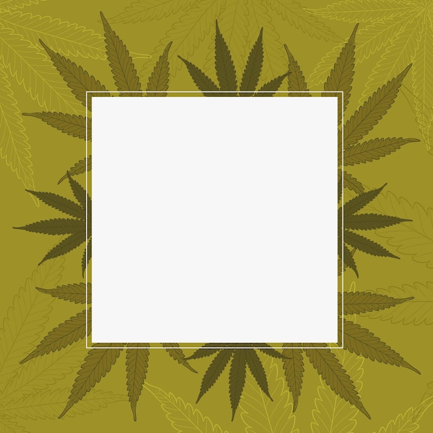 Botanical cannabis leaves background