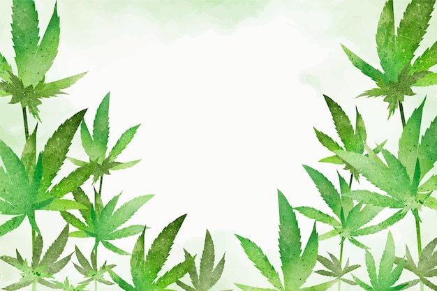 Free vector botanical cannabis leaves