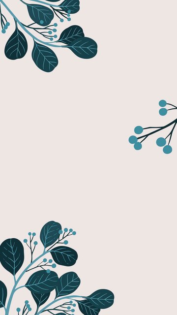 Free Vector | Botanical copy space on a gray phone background vector