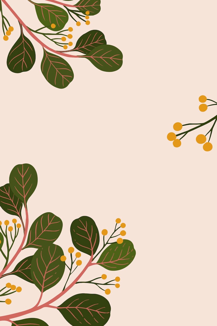 Free Vector botanical copy space on a pink background vector