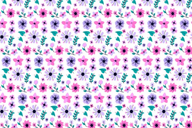 Botanical ditsy floral background