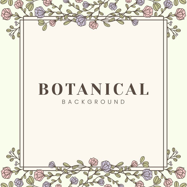 Free Vector botanical floral mockup illustration