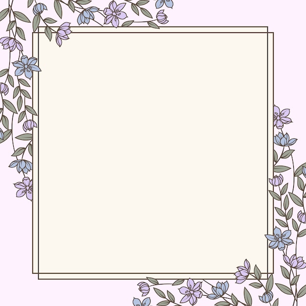 Botanical floral mockup illustration