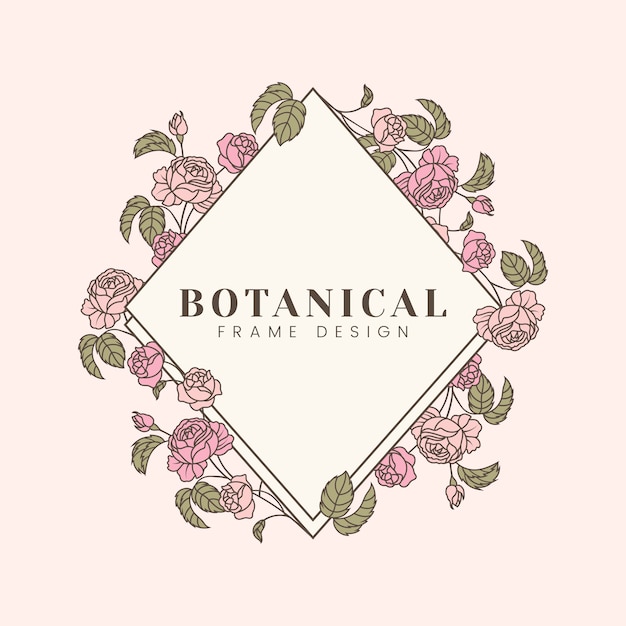 Free vector botanical floral mockup illustration