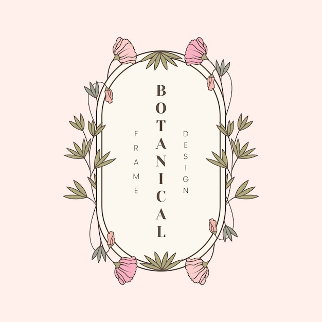 Free vector botanical floral mockup illustration