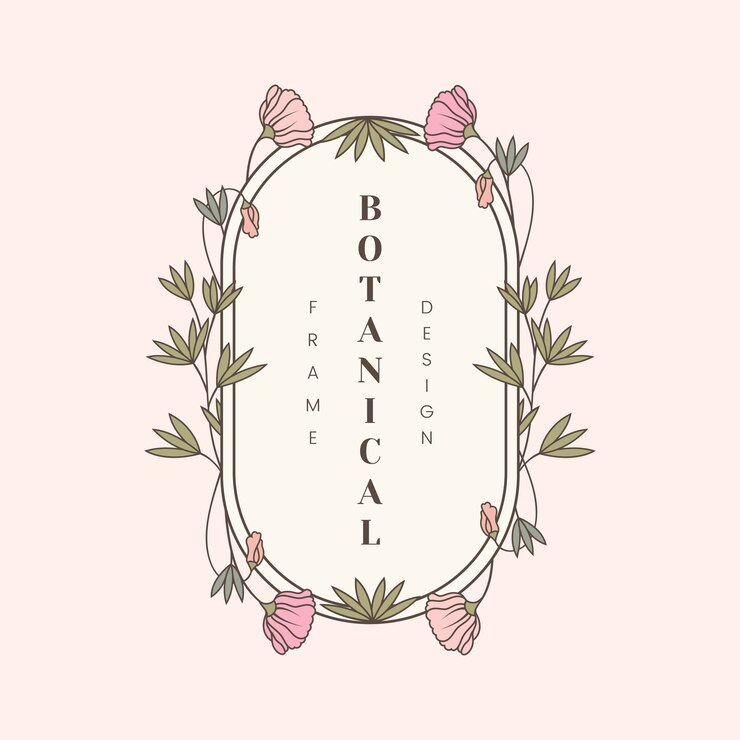 Free Vector botanical floral mockup illustration