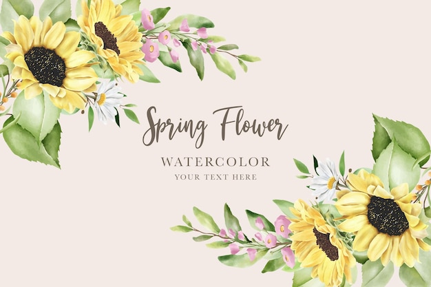 Free vector botanical floral summer background design