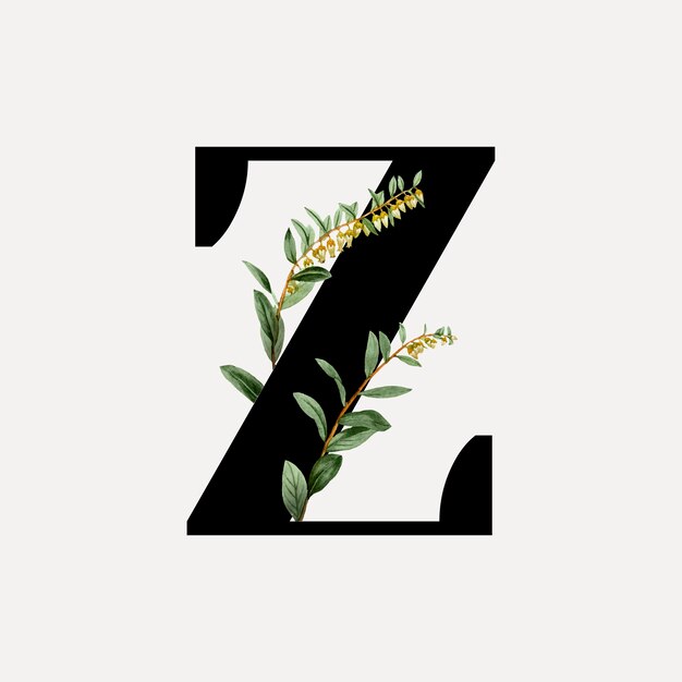 Botanical font letter A