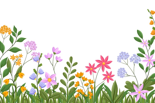 Бесплатное векторное изображение Дизайн фона ботанического сада