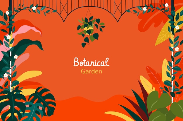 Free vector botanical garden background