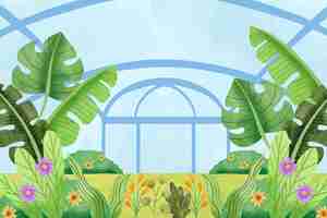 Free vector botanical garden background