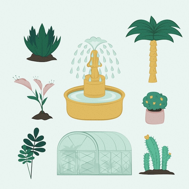 Botanical garden element collection