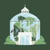 Бесплатное векторное изображение Иллюстрация ботанического сада
