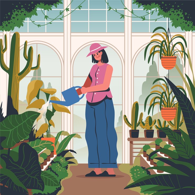 無料Vector 植物園のイラスト