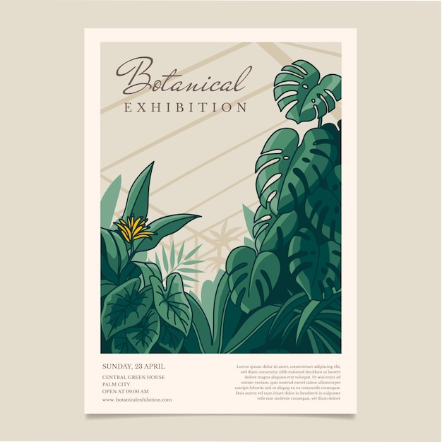 Free vector botanical garden poster design