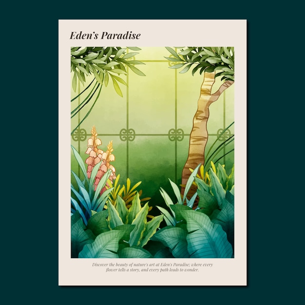 Botanical garden poster design