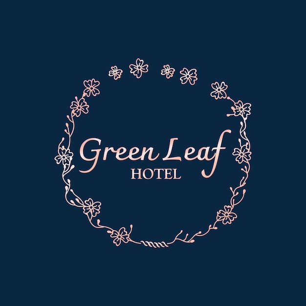 Free vector botanical hotel logo