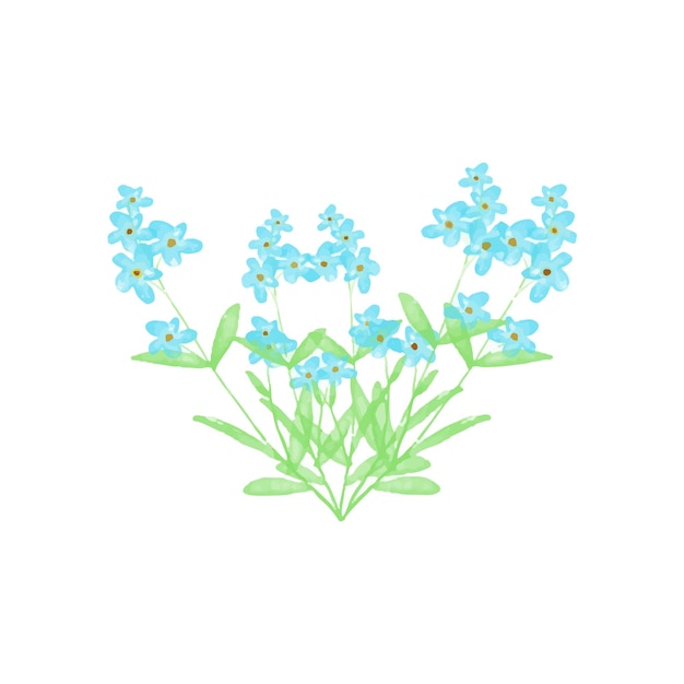 Free vector botanical leaf doodle wildflower line art