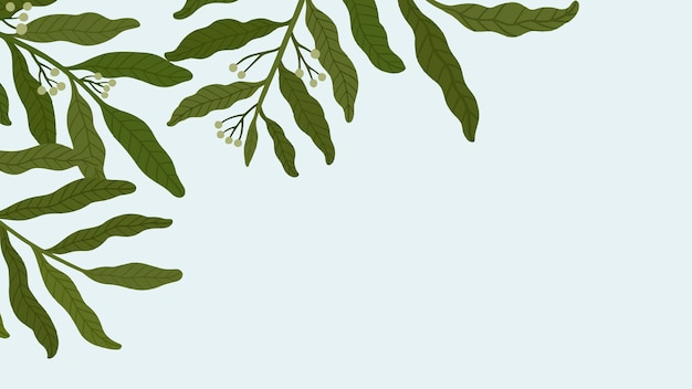 Botanical Leafy Copy Space Mobile Wallpaper Free Vector Download